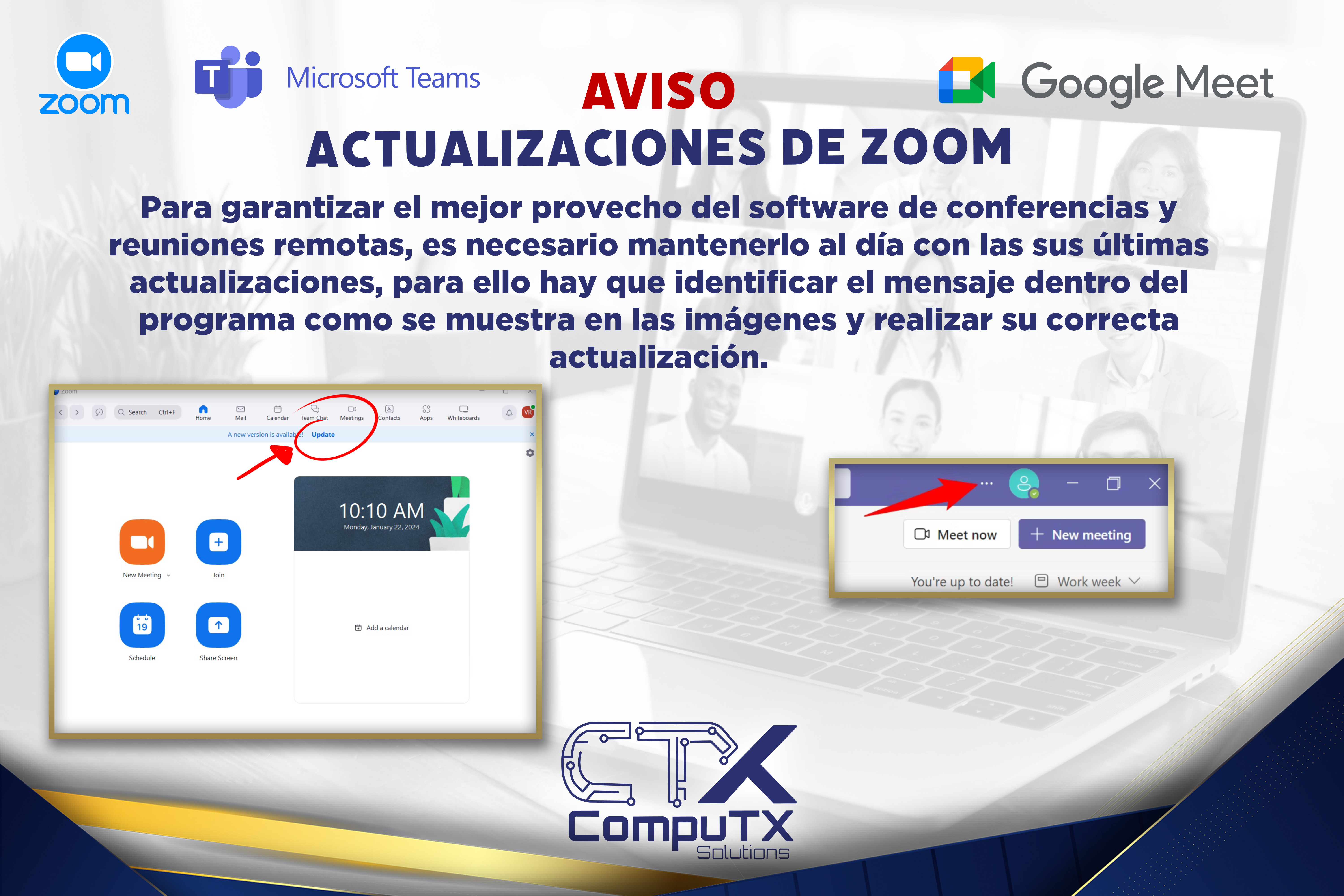 Aviso Actualizaciones de Zoom